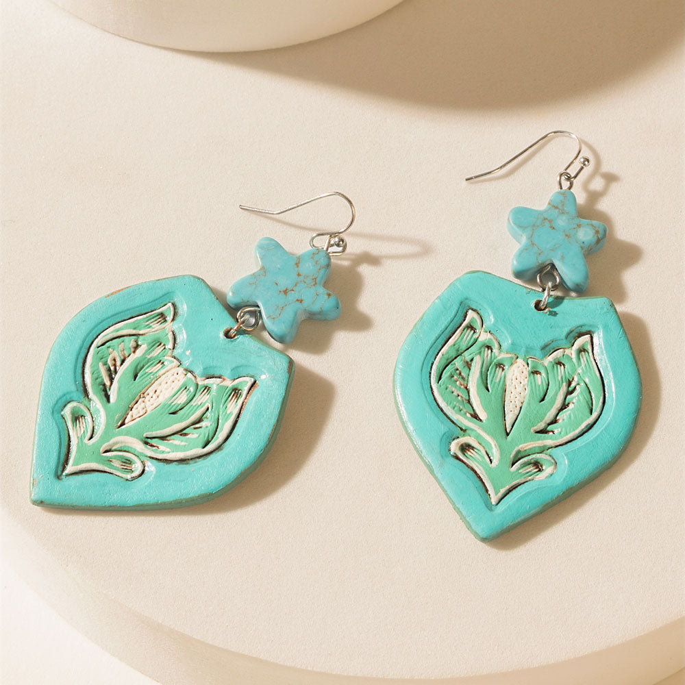 Star of Sedona Earrings in Dark Ember