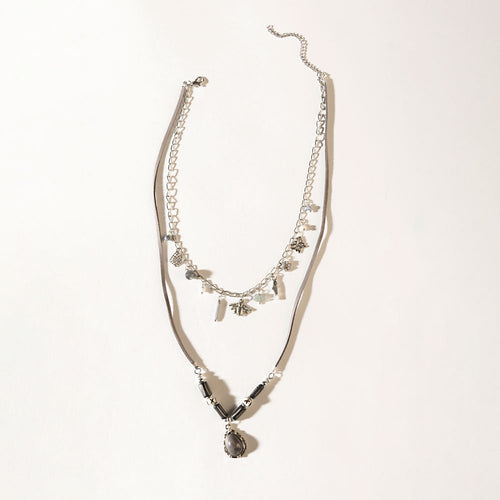 Wanderer’s Wish Necklace in Coal Silver