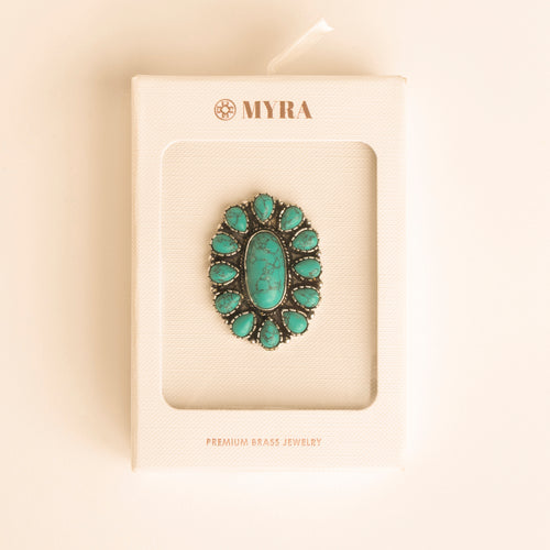 The Sunchaser Ring in Antique Teal