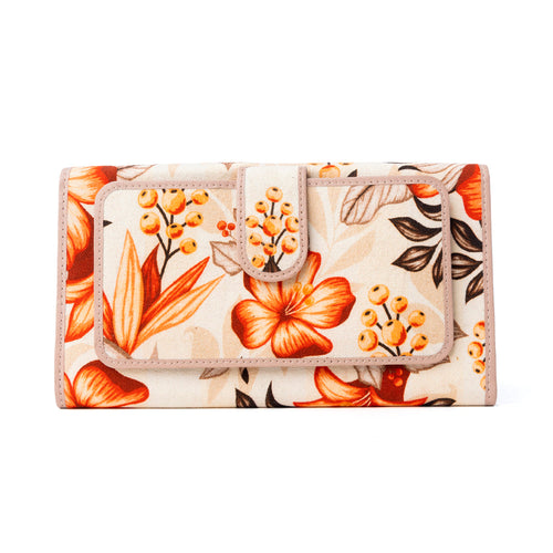 Amber Grove Woven Wallet in Golden Sienna