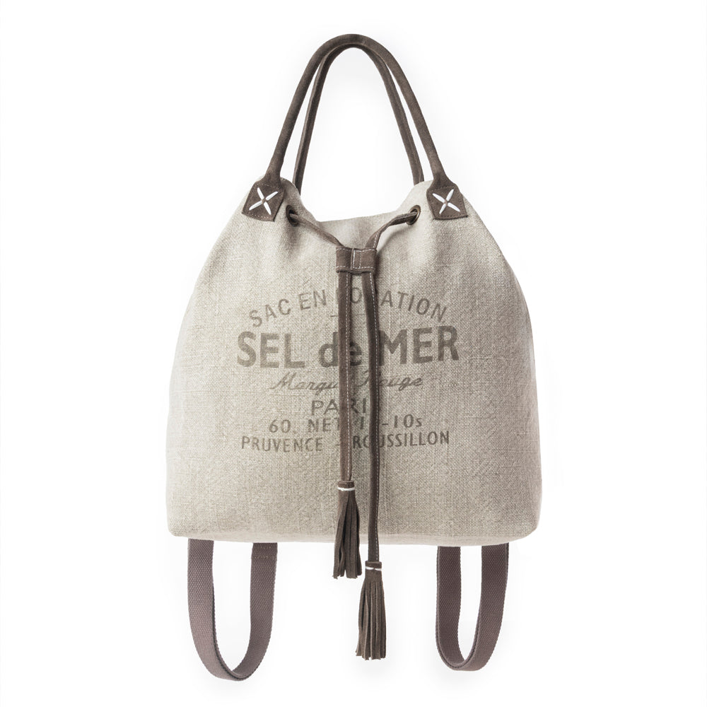 Myra Sel de Mer Bucket Backpack in Drift Olive