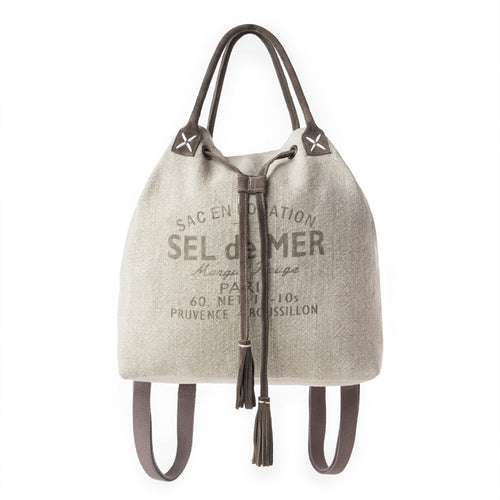 Myra Sel de Mer Bucket Backpack in Drift Olive