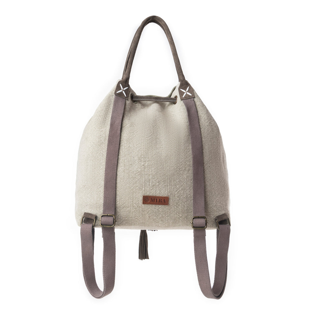 Myra Sel de Mer Bucket Backpack in Drift Olive