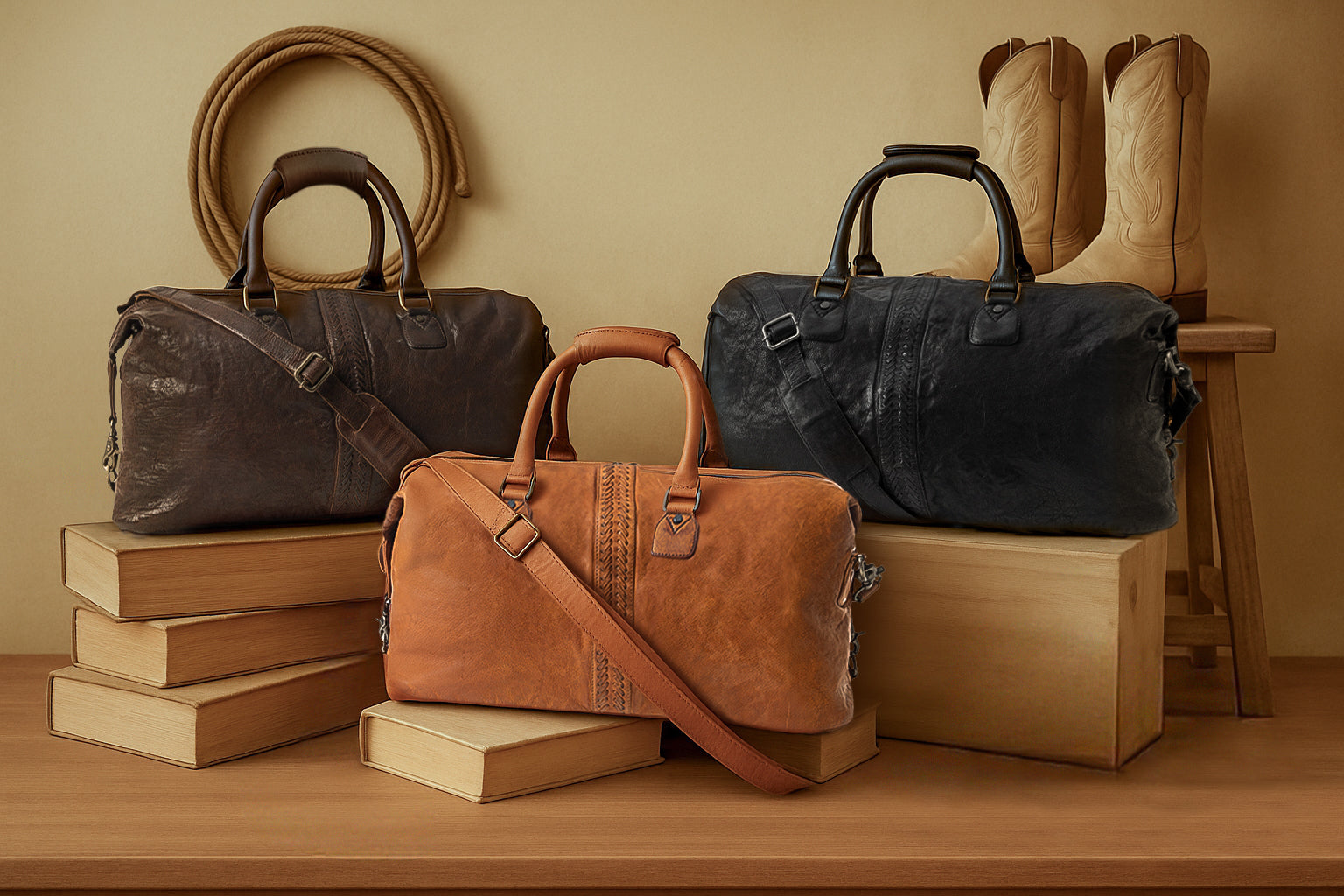 Prairie Wrangler Duffel In Brown