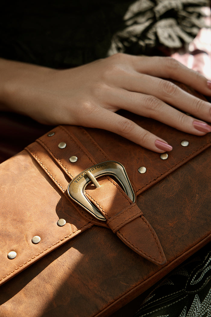 Yellowstone Amber Paradise Handbag with Rivets