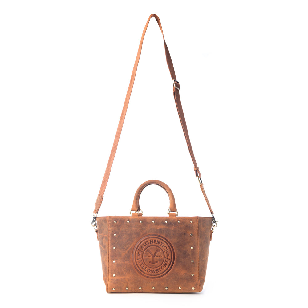 Yellowstone Valley Soul Studded & Embossed Tote Leather Bag Variant Combo