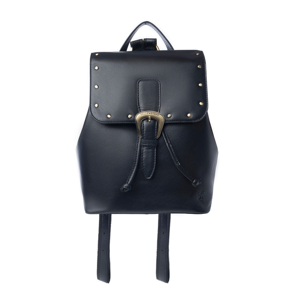 Yellowstone Longhorn Ash Studded Leather Backpack