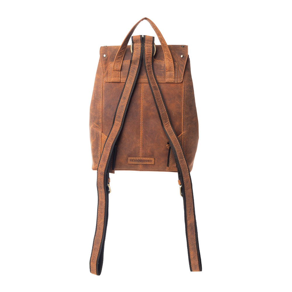 Yellowstone Longhorn Studded Leather Backpack Variant Combo