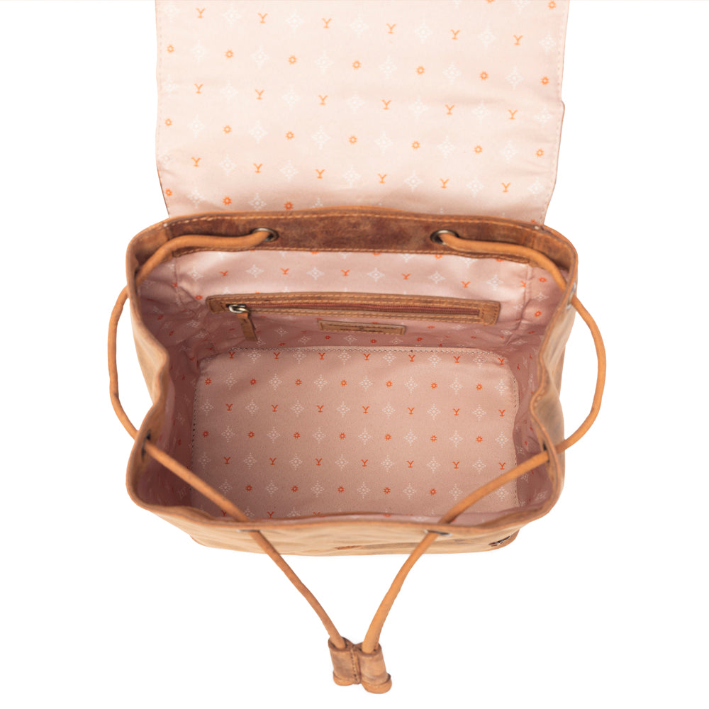 Yellowstone Longhorn Studded Leather Backpack Variant Combo