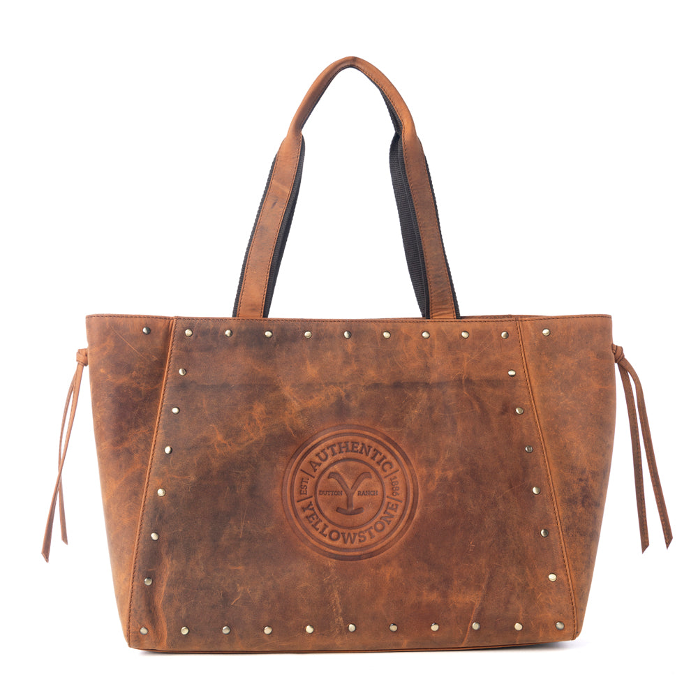 Yellowstone Legacy Studded Leather Tote Variant Combo