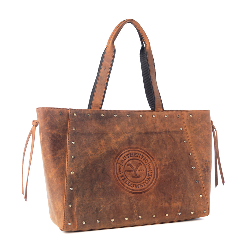 Yellowstone Legacy Studded Leather Tote Variant Combo