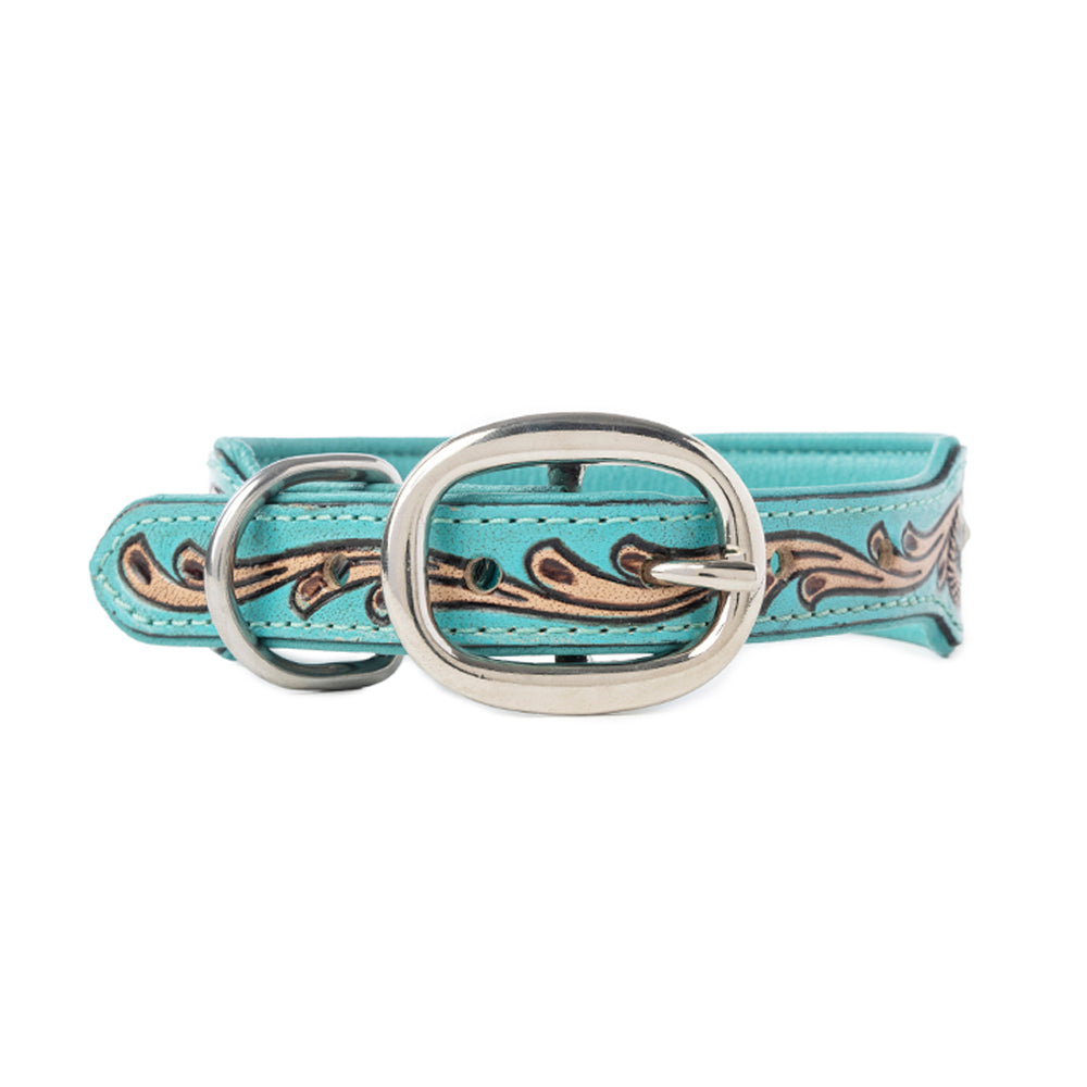 Turquoise Sky Southwest Dog Collar in Turquoise