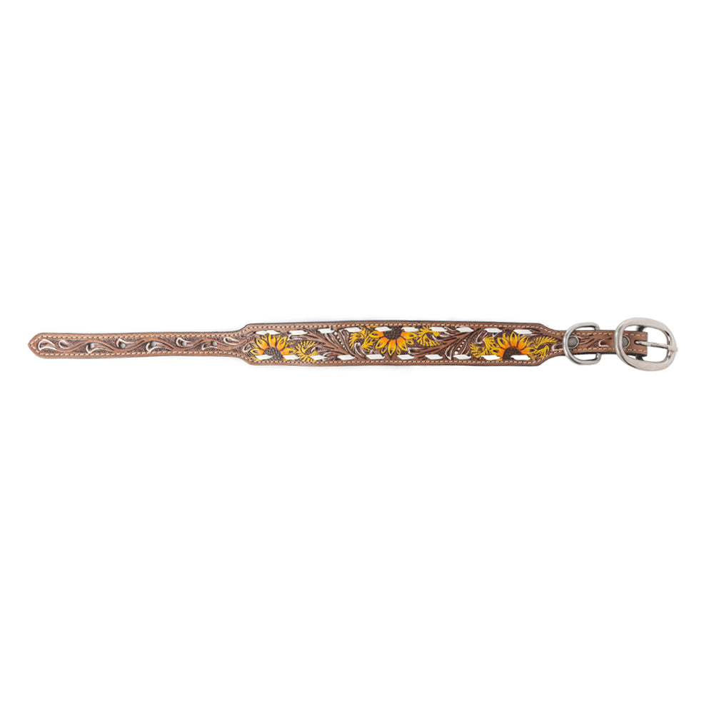 Prairie Sunflower Trail Dog Collar in Sandstone