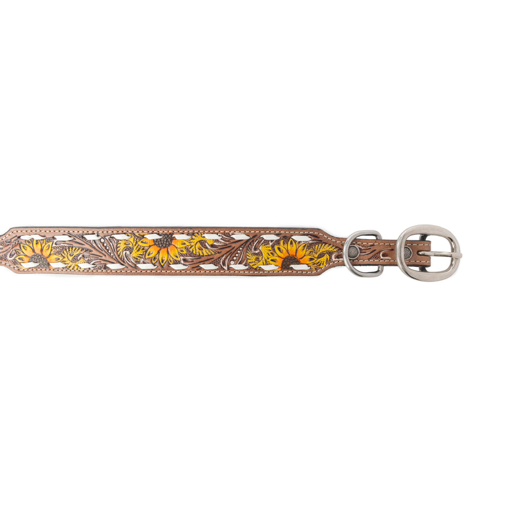 Prairie Sunflower Trail Dog Collar in Sandstone