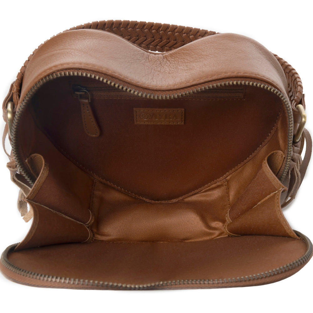 Myra Rodeo Romance Handtooled Leather Bag in Saddle Bronze