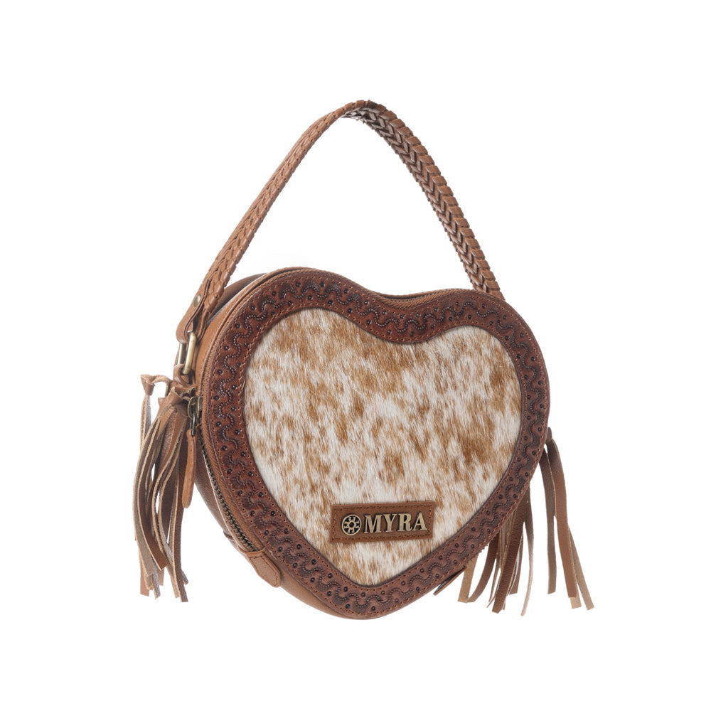 Myra Rodeo Romance Handtooled Leather Bag in Fawn Beige