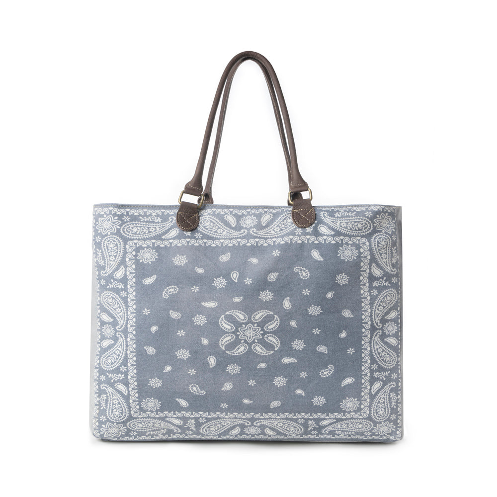Myra Paisley Plains Weekender Bag in Cowboy Blue