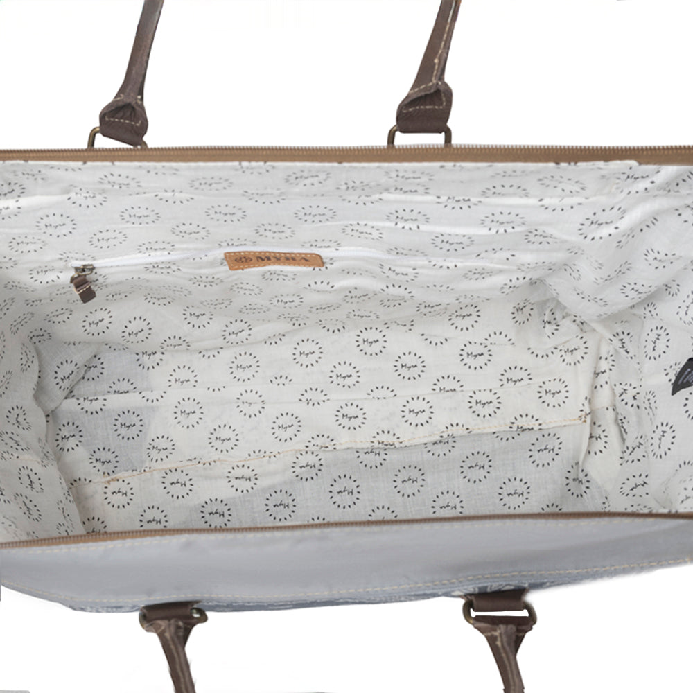 Myra Paisley Plains Weekender Bag in Cowboy Blue