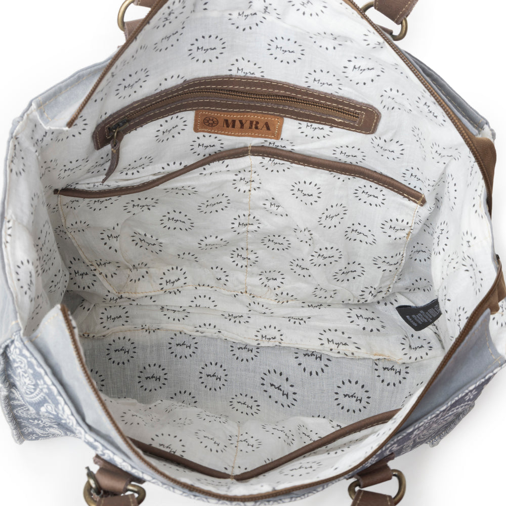 Myra Paisley Plains Concealed Carrybag in Faded Denim