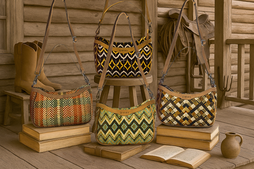 Harvest Chevron Crossbody Bag In Green