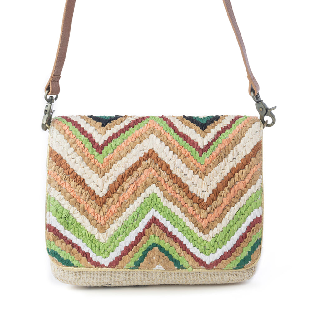 Chevron Valley Crossbody Bag in Spring Glow