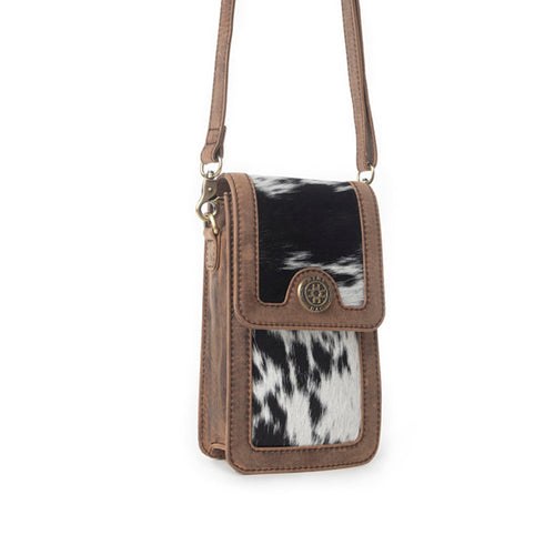 Myra Lasso Lane Hairon Leather Bag in Snowhide