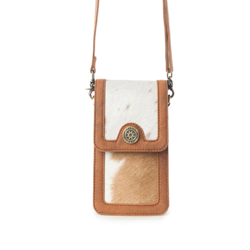 Myra Lasso Lane Hairon Leather Bag in Chestnut Hide