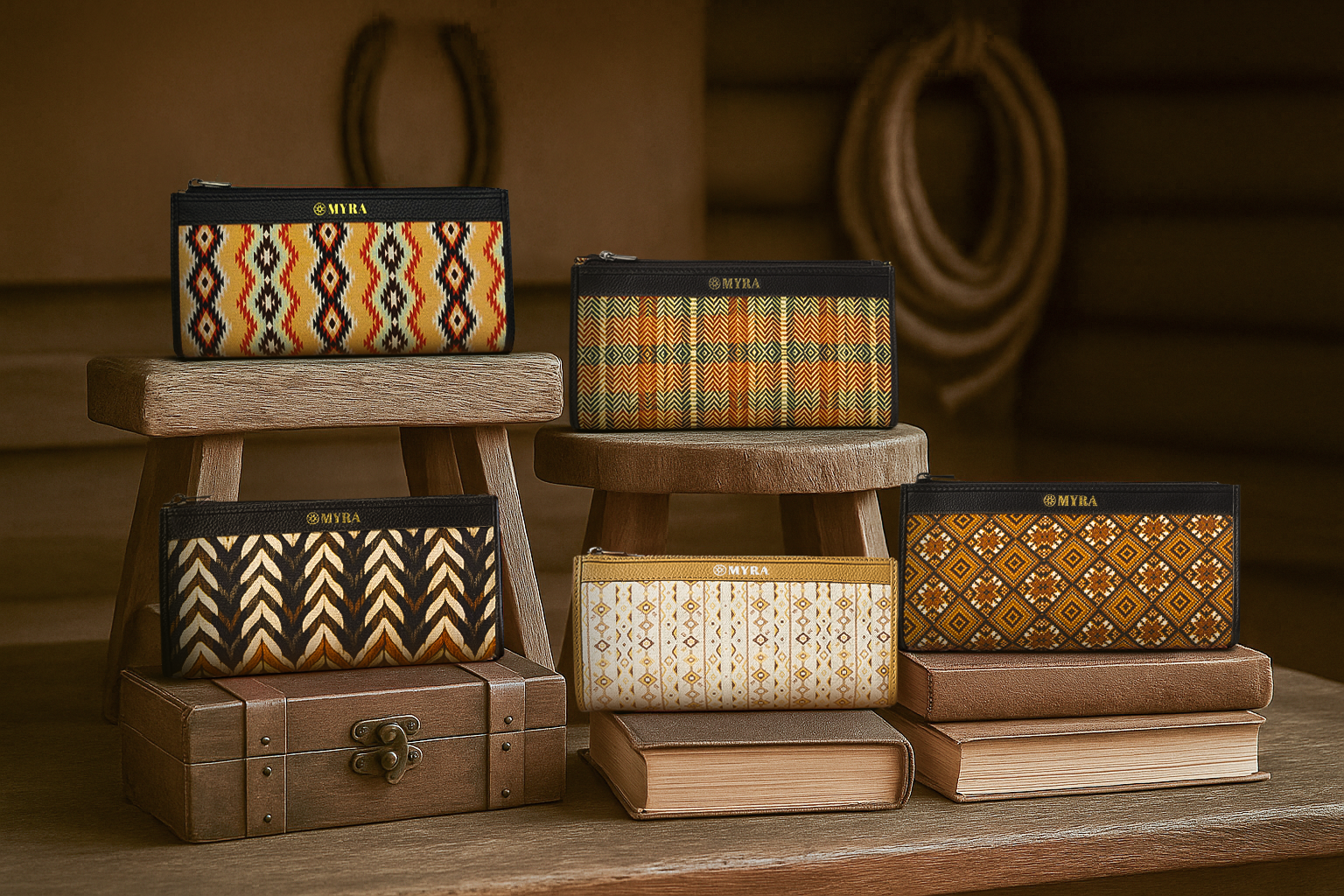 Buena Mia Multi-Pouch Bag In Dark brown