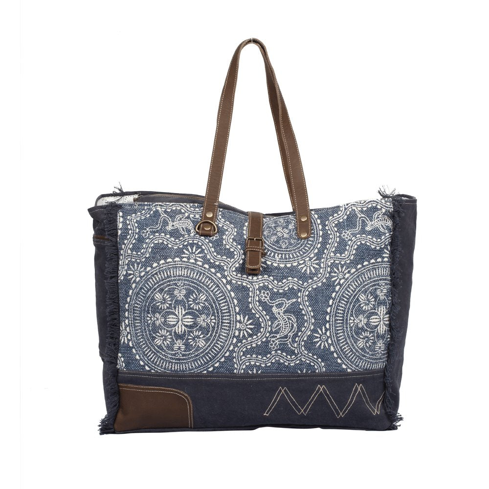 Sylvan Blue Weekender Bag - Myra Bags