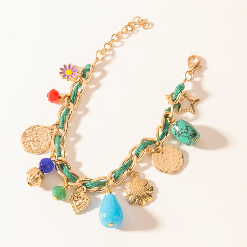 Trail Treasure Charm Bracelet in Canyon Turquoise