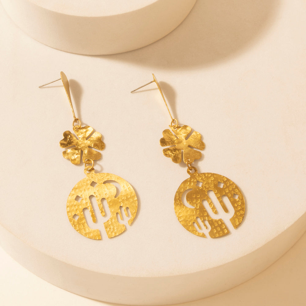 Mojave Moon Earrings in Starshine Gold