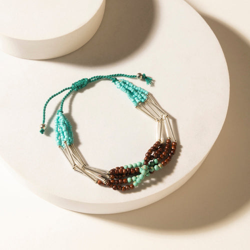 Rustler's Love Beaded Bracelet in Rover Mesa