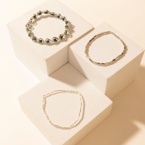 Heart Trails Bracelet in Mist Blue