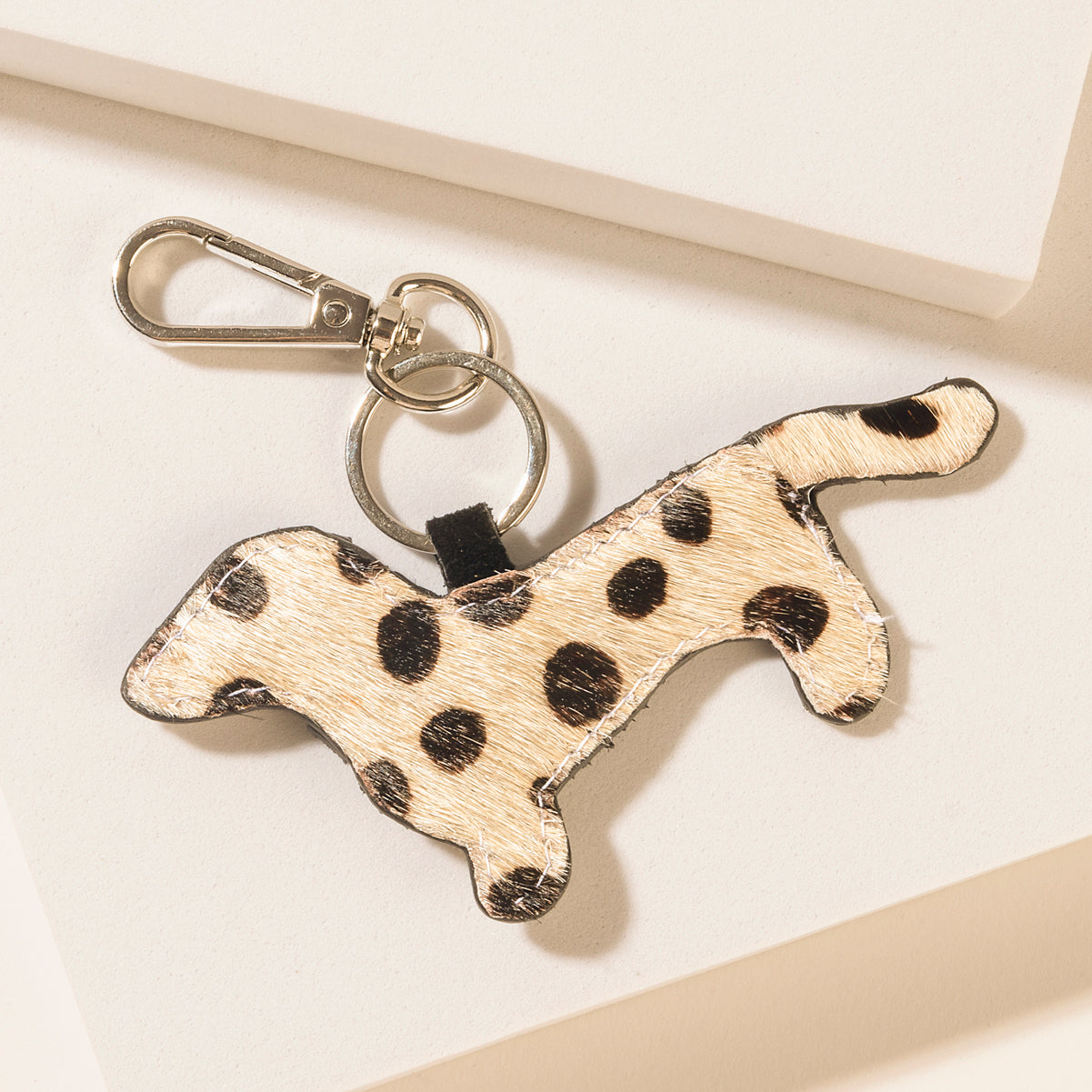 Pawprint Love Keychain in Terra Hide