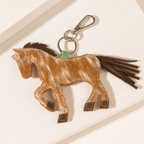 Saddle-Up Horse Keychain in Desert Ebony