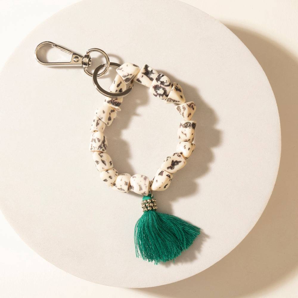 Canyon Storm Tassel Keychain in Speckled Dust
