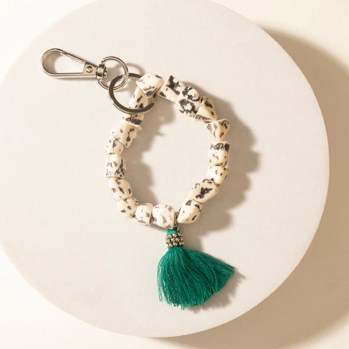 Canyon Storm Tassel Keychain in Speckled Dust