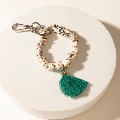 Canyon Storm Tassel Keychain in Speckled Dust