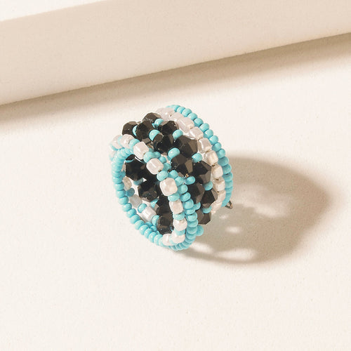 Inkwave Horizon Ring in Oasis Blue