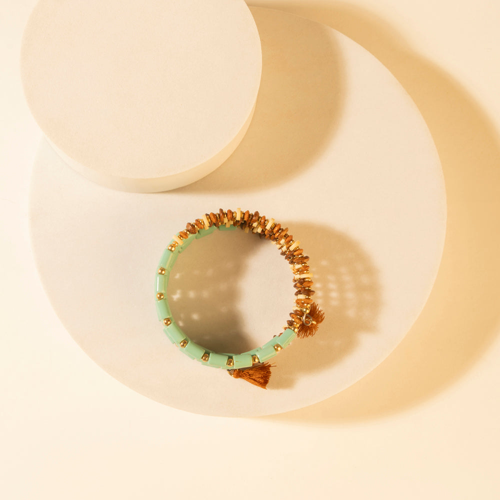 Chaparral Sky Bead Bracelet in Blue Sage