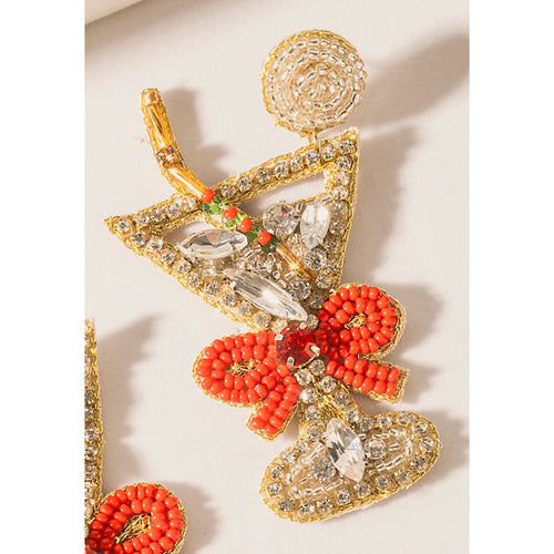 Enchanted Eve Charm Earrings in Crimson Glow