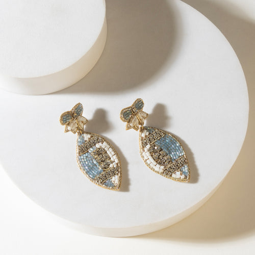 Crystal Bloom Earrings in Twilight Blue