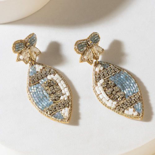 Crystal Bloom Earrings in Twilight Blue