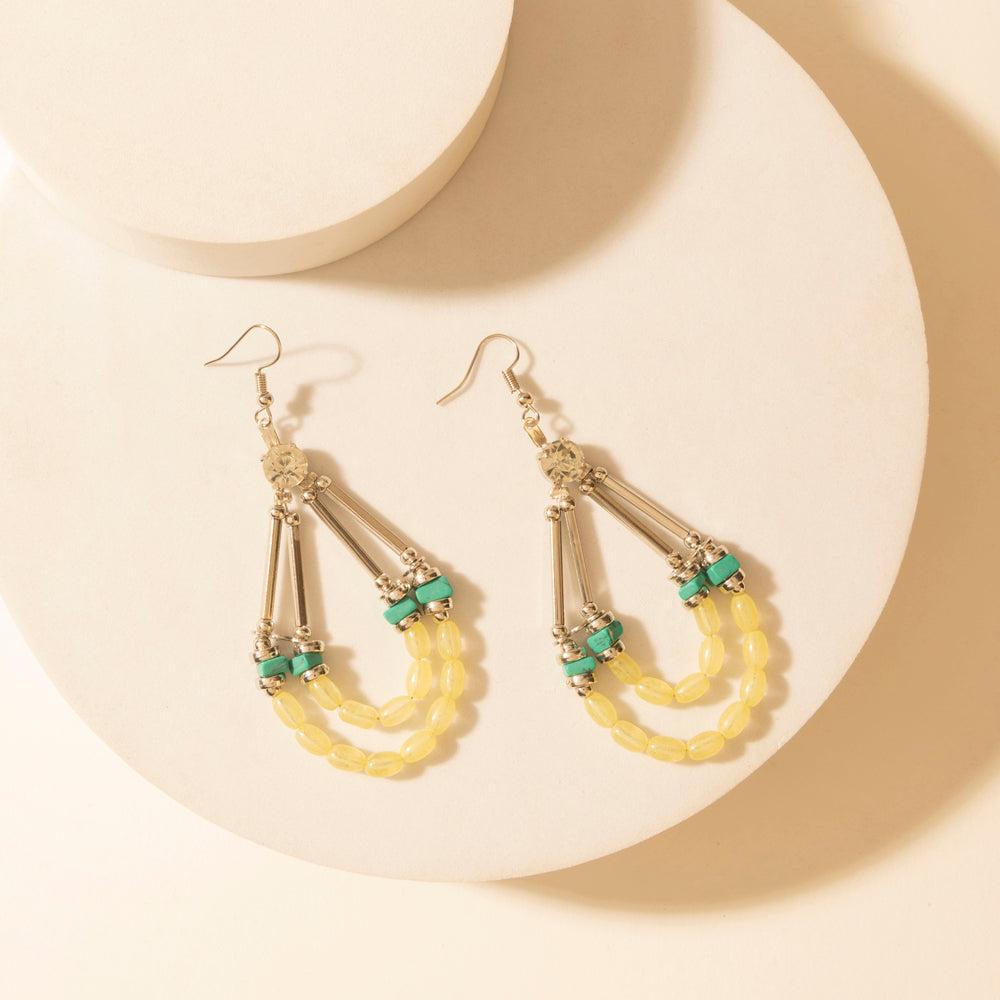 Dawn Dust Drop Earrings in Yellow Glow