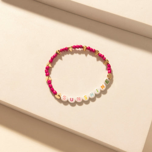 Wildflower Sunshine Stack Bracelet in Carnival Pink