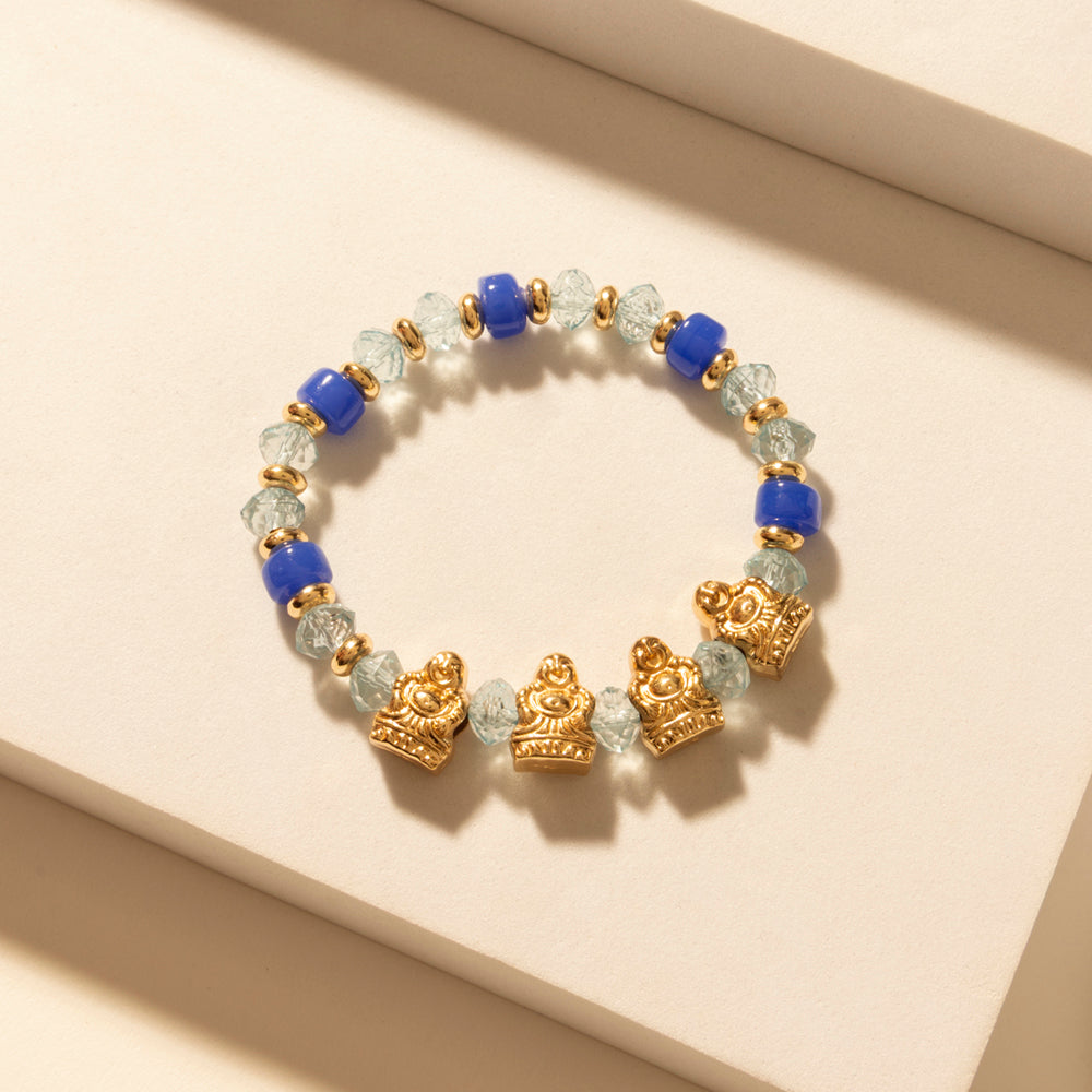 Gilded Lasso Stack Bracelet in Arena Blue