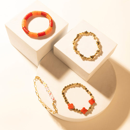 Sunset Aire Stack Bracelet in Golden Flame