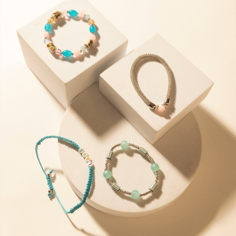 Love Story Stack Bracelet in Lariat Blue