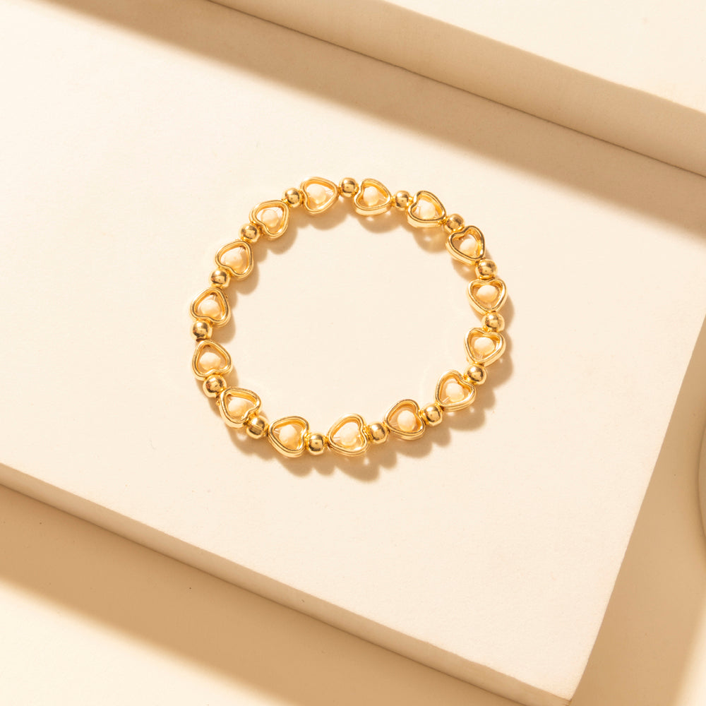 Bayou Heartline Stack Bracelet in Glass Glow