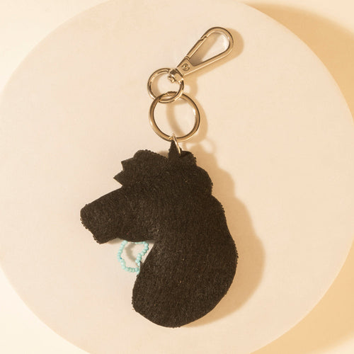 Chief Mustang Keychain in Sable Tan